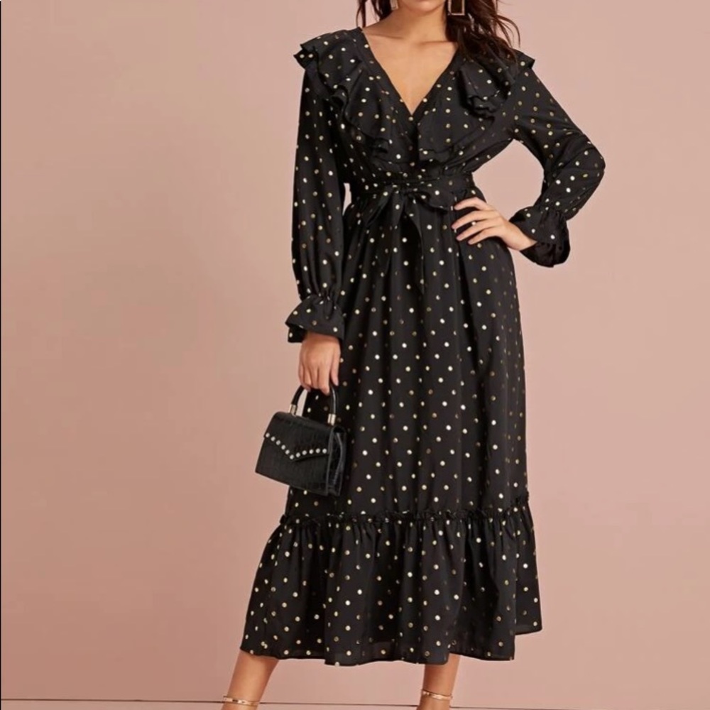 Black and gold pretty dress